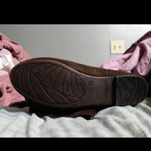 Chocolate knee high suade boots